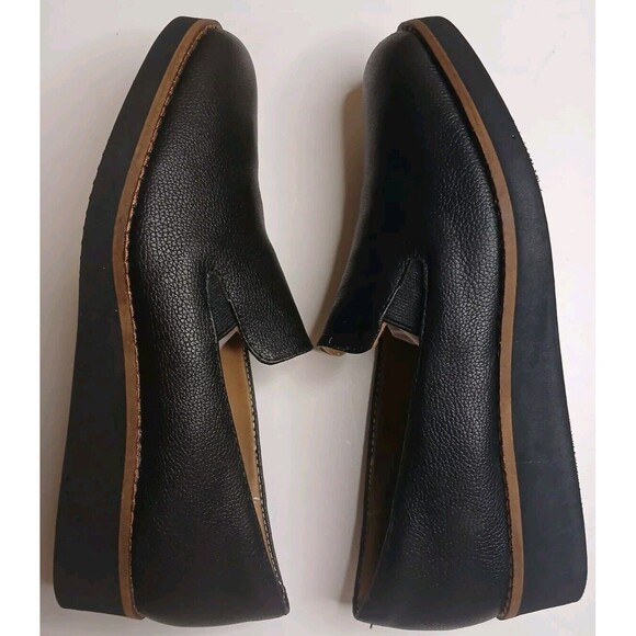 Soft Walk Sz 7 N Whistle Black Tumbled Leather Comfort Arch Support Loafer NEW - Picture 2 of 15